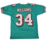 Ricky Williams Signed Miami Dolphins Custom Teal NFL Jersey - "Grass Over Turf"