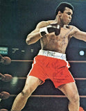 Muhammad Ali Authentic Triple Signed 8X10.5 Magazine Page Photo JSA #X35536