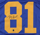 Torry Holt Signed Rams Jersey (Tennzone Hologram) Los Angeles W.R. (1999-2008)