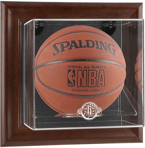 Rockets Brown Frmd Wall-Mountable (2019-Present) Team Logo Basketball Case