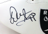 Warren Sapp Autographed Raiders Logo Football w/ HOF- Beckett Witness