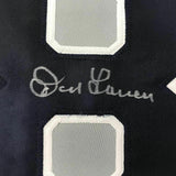 FRAMED Autographed/Signed DON LARSEN 33x42 New York Grey Baseball Jersey JSA COA