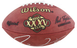 Ravens Ray Lewis Authentic Signed SB XXXV Logo Duke Nfl Football BAS Witnessed