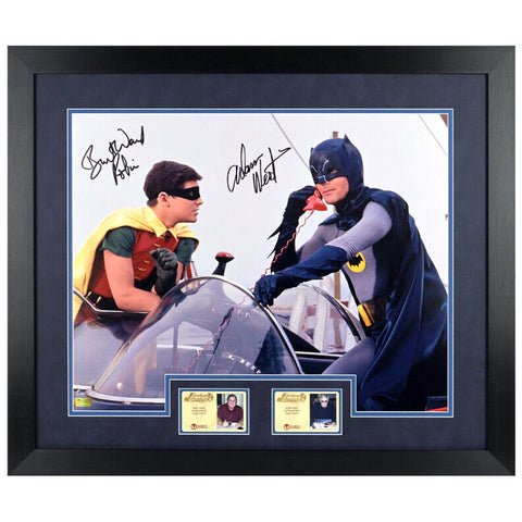 Adam West and Burt Ward Autographed 1966 Batman and Robin 16x20 Framed Photo