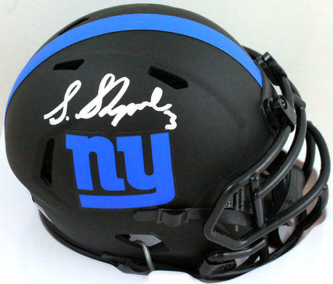 Sterling Shepard Signed NY Giants Eclipse Speed Mini Helmet- Beckett W *White
