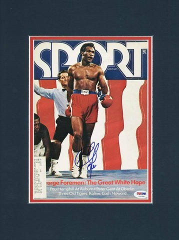 George Foreman Boxing Authentic Signed & Matted Magazine Cover PSA/DNA #T71495