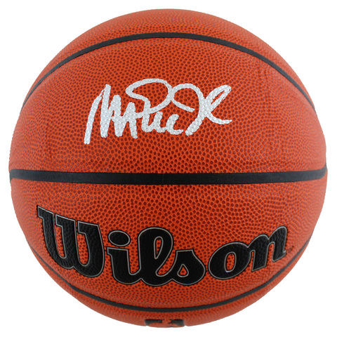 Lakers Magic Johnson Authentic Signed Wilson Basketball w/ Silver Sig BAS Wit