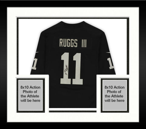 Framed Henry Ruggs III Las Vegas Raiders Autographed Nike Black Game Jersey