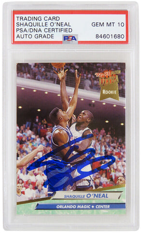 Shaquille O'Neal Autographed 1992-93 Fleer Ultra Card #328- (PSA/ Auto 10)