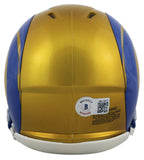 Rams Kurt Warner Authentic Signed Flash Speed Mini Helmet BAS Witnessed