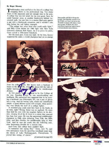 Billy Soose & Tony Zale Autographed Signed Magazine Page Photo PSA/DNA #S48716