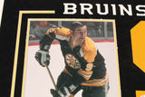 Johnny Bucyk Signed Bruins 22x24 Custom Matted #9 Jersey Patch Display (JSA COA)