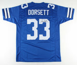 Tony Dorsett Signed Dallas Cowboys Royal Blue Jersey (Beckett COA) 4xPro Bowl RB
