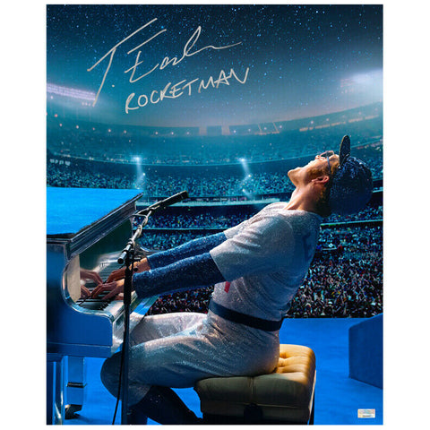 Taron Egerton Autographed Rocketman Elton John Stadium 16x20 Photo
