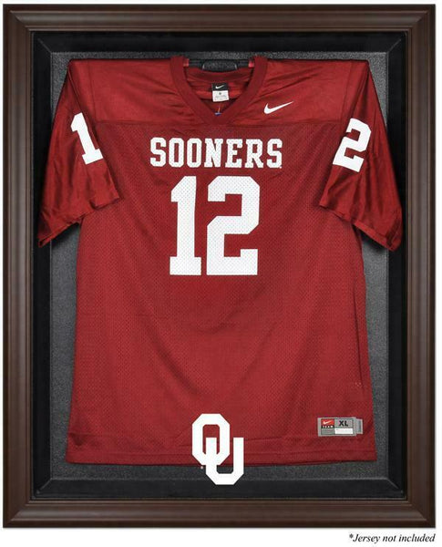 Oklahoma Sooners Brown Framed Logo Jersey Display Case - Fanatics Authentic