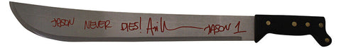 Ari Lehman Autographed Friday The 13th 18" Steel Machete Jason Beckett 36388