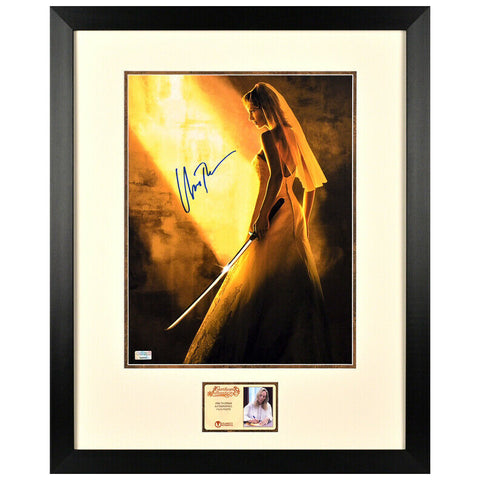 Uma Thurman Autographed Kill Bill The Bride 11x14 Framed Photo