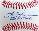 Lance Berkman Autographed Rawlings OML Baseball w/WS Champs-TriStar Authenticate