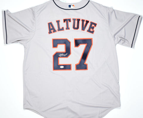 Jose Altuve Autographed Houston Astros Gray Nike Jersey - JSA W *Silver
