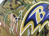 Ed Reed Ray Lewis Autographed Ravens F/S Camo Authentic Helmet - Beckett W Auth