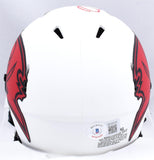 Mike Alstott Autographed Buccaneers Lunar Speed Mini Helmet *top- Beckett W Holo
