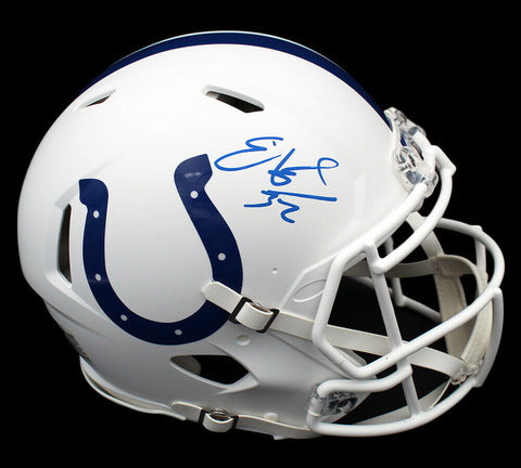 Edgerrin James Signed Indianapolis Colts Speed Authentic White Matte NFL Helmet