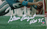 Steve Largent Autographed Seattle Seahawks 8x10 Dive Photo w/HOF-Beckett W Holo