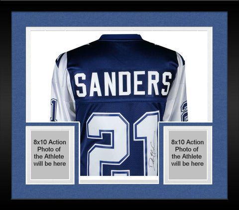 FRMD Deion Sanders Cowboys Signed Mitchell&Ness Navy 1995 Throwback Auth Jersey