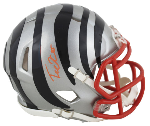 Bengals Tee Higgins Authentic Signed Flash Speed Mini Helmet BAS Witnessed