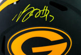 Davante Adams Autographed Green Bay Packers F/S Eclipse Helmet-Beckett W *Yellow
