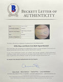 Willie Mays Monte Irvin Dual Signed Giants Baseball BAS LOA AA05927
