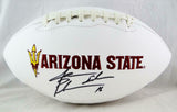 Jake Plummer Signed Arizona State Logo Football - Beckett Authenticated *Black