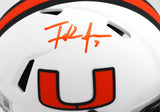 Frank Gore Autographed Miami Hurricanes Lunar Speed Mini Helmet-Beckett W Holo