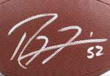 Ray Lewis Autographed Wilson NFL Super Grip Football-Beckett W Hologram *Silver