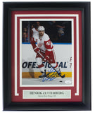 Henrik Zetterberg Signed Framed 8x10 Detroit Red Wings Photo JSA