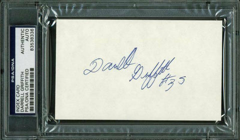 Jazz Darrell Griffith Authentic Signed 3X5 Index Card Autographed PSA Slabbed