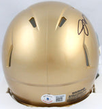 Joe Montana Autographed Notre Dame Riddell Speed Mini Helmet- Beckett Hologram