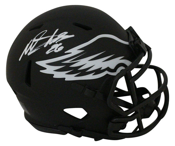 Miles Sanders Autographed Philadelphia Eagles Eclipse Mini Helmet JSA 29862