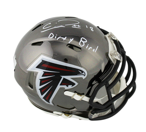 Calvin Ridley Signed Atlanta Falcons Chrome NFL Mini Helmet - "Dirty Bird"