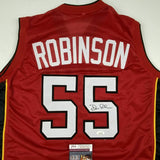 Autographed/Signed DUNCAN ROBINSON Miami Red Basketball Jersey JSA COA Auto