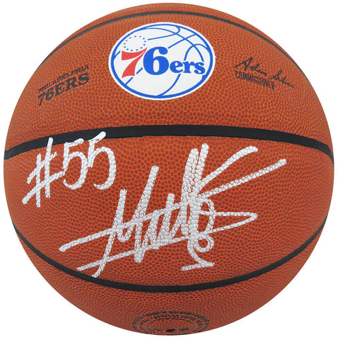 Dikembe Mutombo Signed Wilson Philadelphia 76ers Logo NBA Basketball - (SS COA)