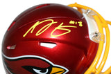 AJ Green Autographed/Signed Arizona Cardinals Flash Mini Helmet Beckett 34879