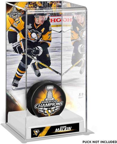 Evgeni Malkin Penguins 2017 Stanley Cup Champs Logo Hockey Puck Case