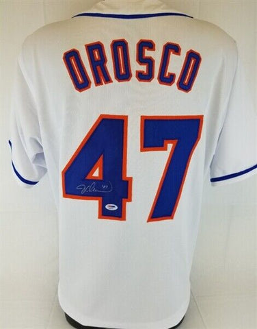 Jesse Orosco Signed Mets Jersey (PSA COA) 2xWorld Series champion (1986, 1988)