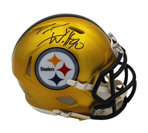 TJ Watt Signed Pittsburgh Steelers Speed Flash NFL Mini Helmet