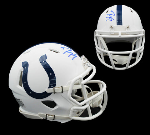 Dwight Freeney Signed Indianapolis Colts Speed White Matte NFL Mini Helmet