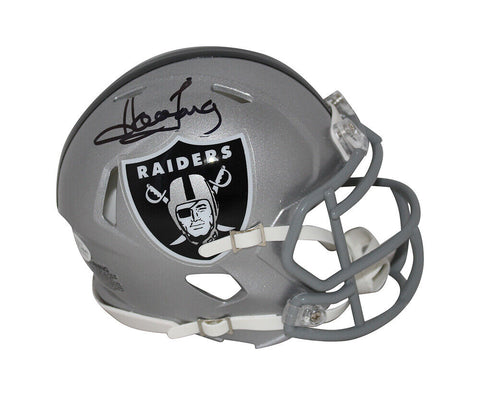 Howie Long Autographed/Signed Oakland Raiders Speed Mini Helmet BAS 31445