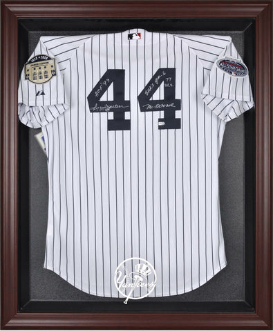 Yankees Mahogany Framed Logo Jersey Display Case - Fanatics Authentic