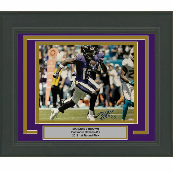 FRAMED Autographed/Signed MARQUISE BROWN Baltimore Ravens 16x20 Photo JSA COA #2