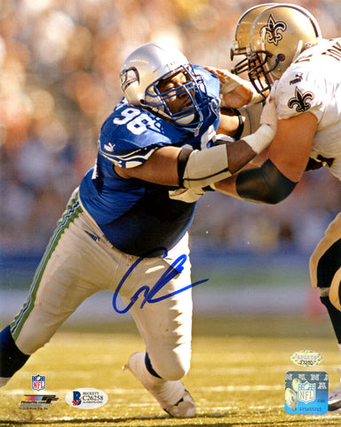 CORTEZ KENNEDY AUTOGRAPHED SIGNED 8X10 PHOTO SEATTLE SEAHAWKS BECKETT 110972